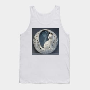 [AI Art] Moon Cat, Art Deco style Tank Top